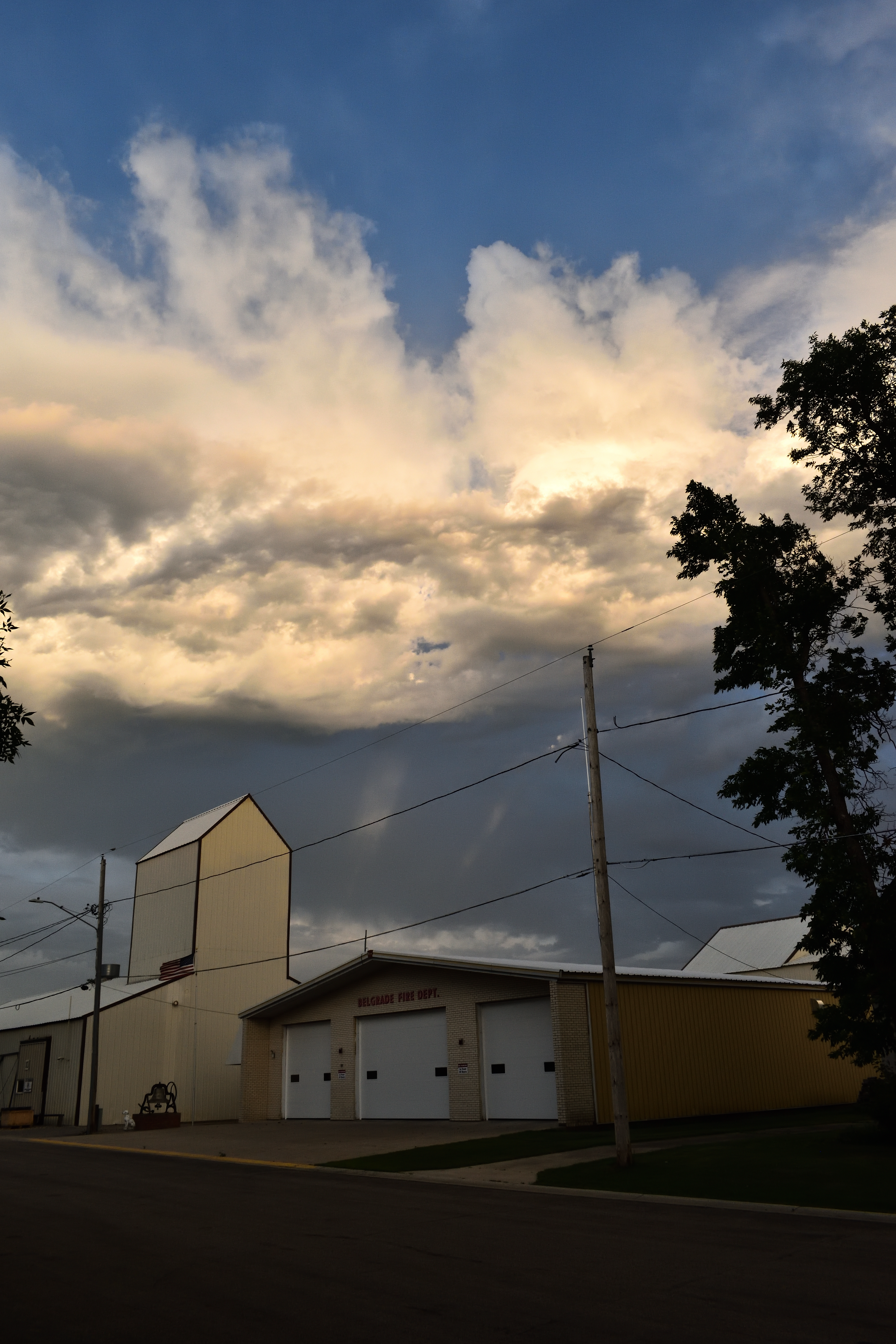 Clouds and Belgrade Firehouse 7/8/2020